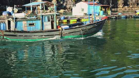 船，浮动房屋，船屋，海湾