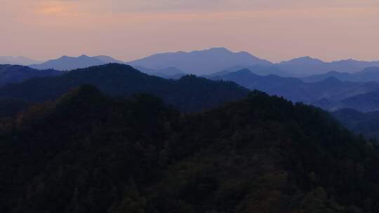 航拍安徽徽州皖南群山云海河流仙境云端村落