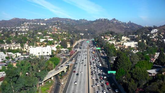 好莱坞高速公路鸟瞰