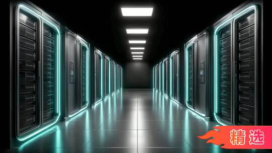 数据中心服务器矩阵科技感十足