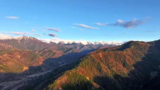 甘孜雪山日落延时风光