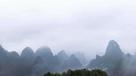 桂林烟雨喀斯特地貌延时