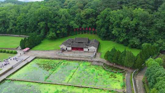 福建龙岩古田会议会址4k航拍