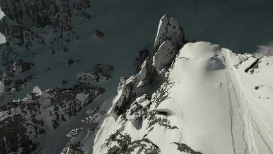 雪山雪景FPV穿越机无人机航拍雪山高原山脉