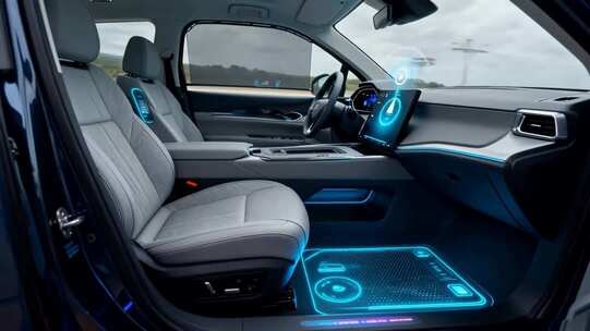 新能源汽车内部智能科技展示