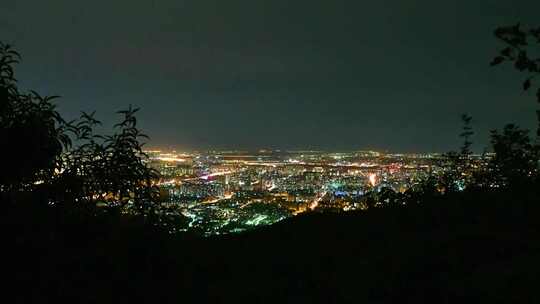 北京城市灯光夜景俯瞰全景