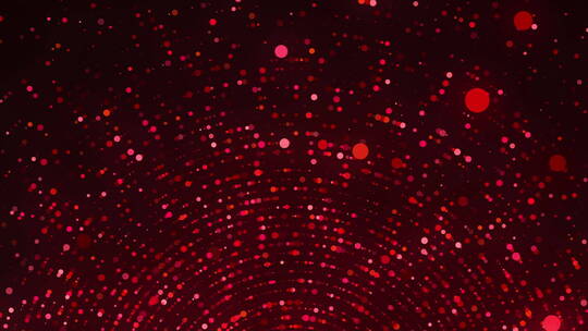 红色圆圈粒子背景视频素材