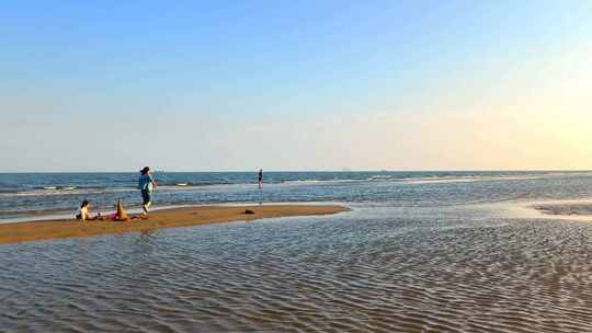 蓝色大海与沙滩