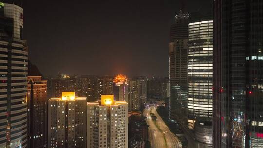 徐家汇西藏大厦夜景