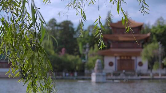 天下名楼云南旅游景点昆明大观楼石狮