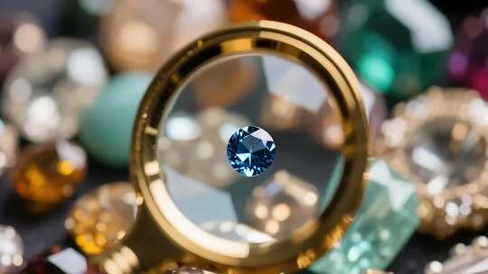 放大镜下的多彩宝石