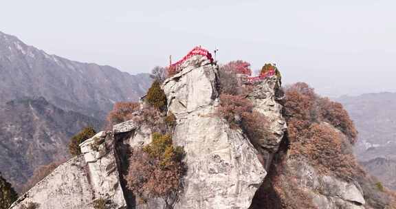 航拍陕西西安翠华山美丽风景