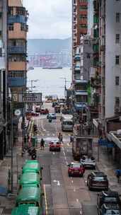 香港城市风景延时之坚尼地城