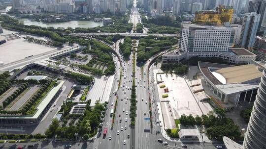 航拍广西南宁城市建设