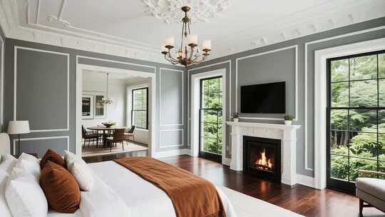 现代风格卧室室内场景