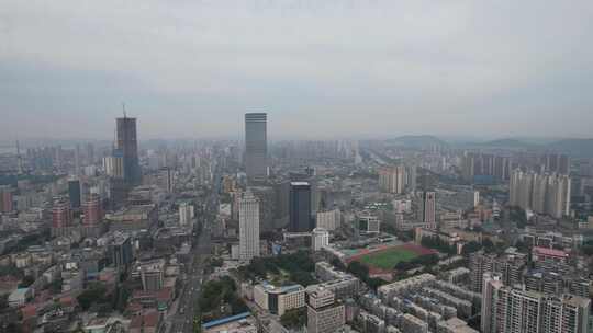 城市高空俯瞰全景