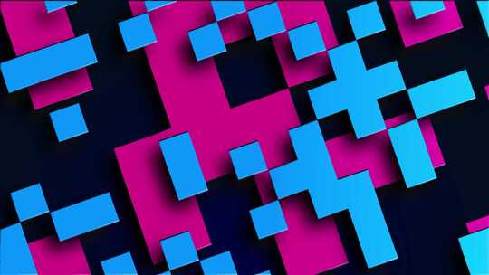 几何背景动画，抽象彩色3d方形背景，3d视频素材模板下载