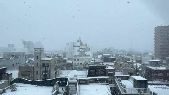 城市降雪的缓慢运动