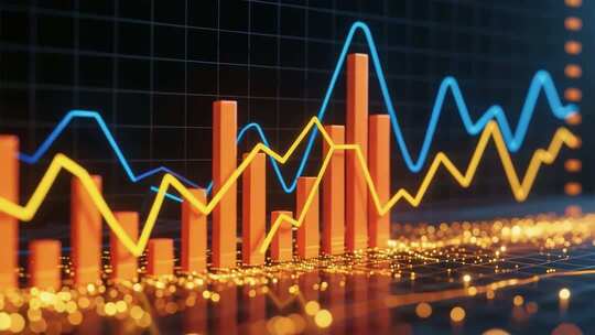 金融经济数据图表素材