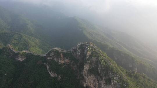 航拍 北京怀柔驴鞍岭长城