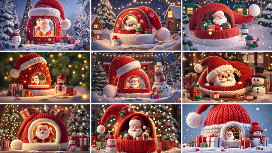 圣诞老人 圣诞节 圣诞帽里的童话世界