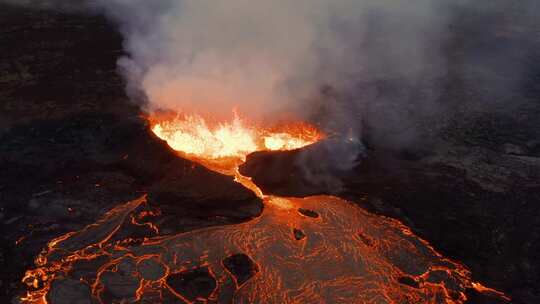 熔岩，火山，熔岩，喷发