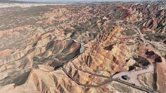 甘肃张掖七彩丹霞近景 色彩鲜艳丹霞地貌