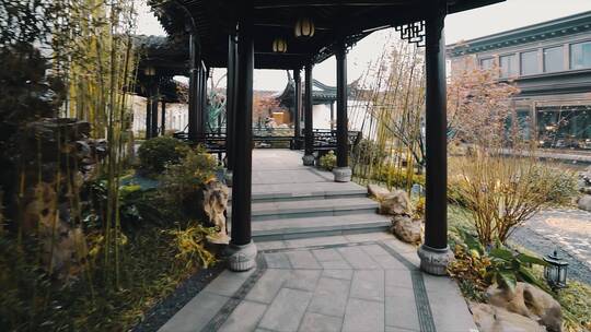 江南烟雨园艺中国海棠树花锦鲤景观设计花坛