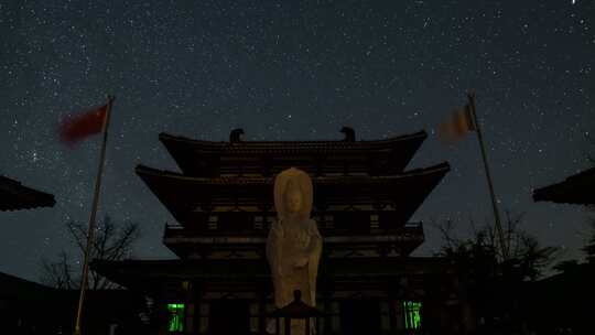 湖北随州大洪山夜晚星空银河延时