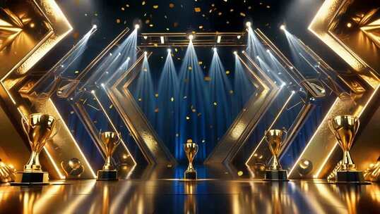 金色颁奖舞台背景