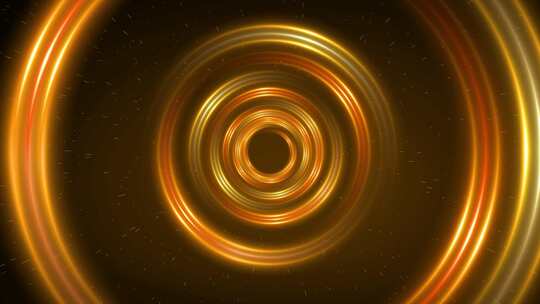 4K金色光圈隧道视频2