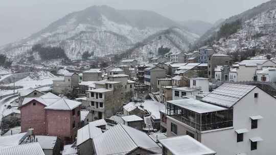 村落雪景俯瞰