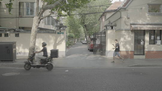 武康路白天街景4k50视频素材模板下载