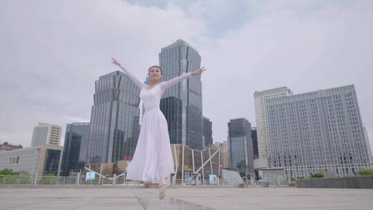 舞蹈者芭蕾舞 城市印象