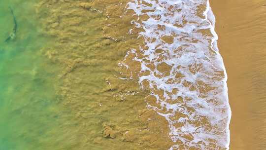 东海大海海边海水海浪沙滩海滩航拍风景唯美