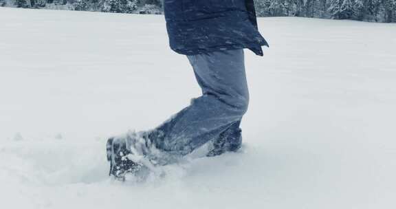 雪，冬天，男人，寒冷