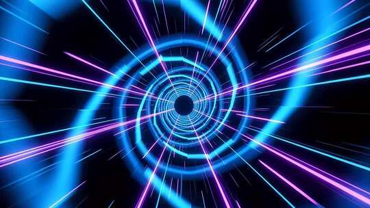 光速粒子冲击特效 穿梭时空片头 时光隧道