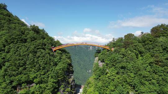 湖北神农架5A景区彩虹桥航拍