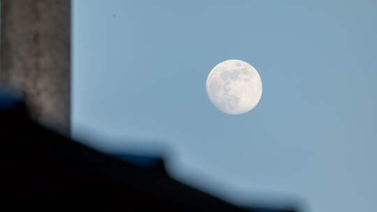 月亮月球夜晚天空皎洁明月长焦特写延时摄影视频素材模板下载