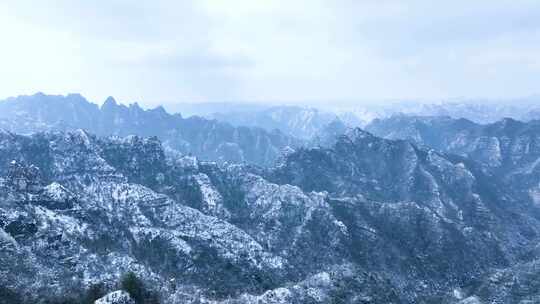 冬季大雪美景自然风光航拍4k素材