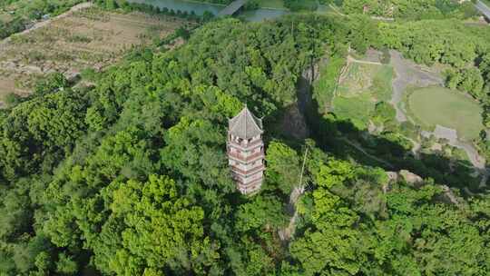 上海辰山植物园上海松江佘山航拍