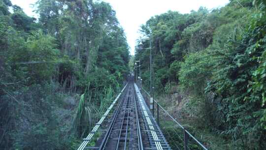 马来西亚槟城岛武吉本德拉槟城山车站缆车铁