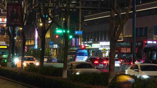 都市城市夜晚马路汽车车辆车流视频素材视频素材模板下载