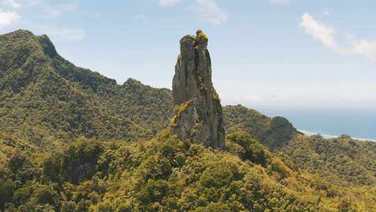 悬崖，拉罗汤加，岛屿，山脉