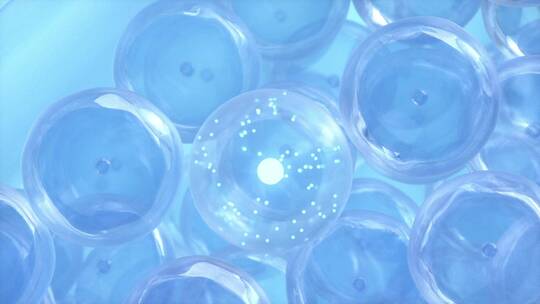 异形水球细胞分子组合科幻高端护肤3D素材