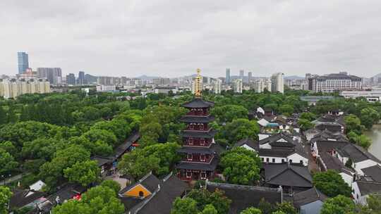 苏州寒山寺航拍