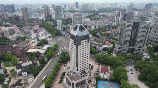 浙江宁波城市风光航拍