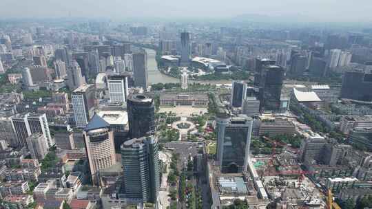 浙江杭州城市风光航拍