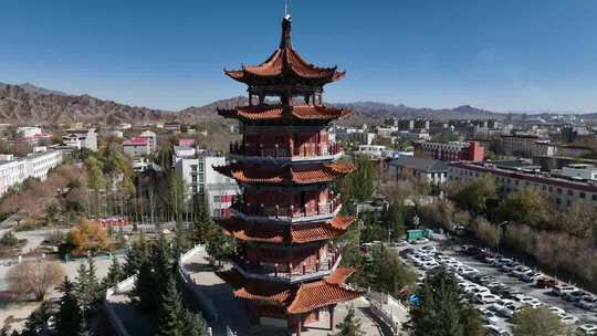 青海海西德令哈民族团结塔