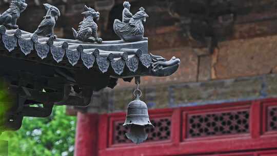 天津蓟县独乐寺观音阁寺庙建筑风铃